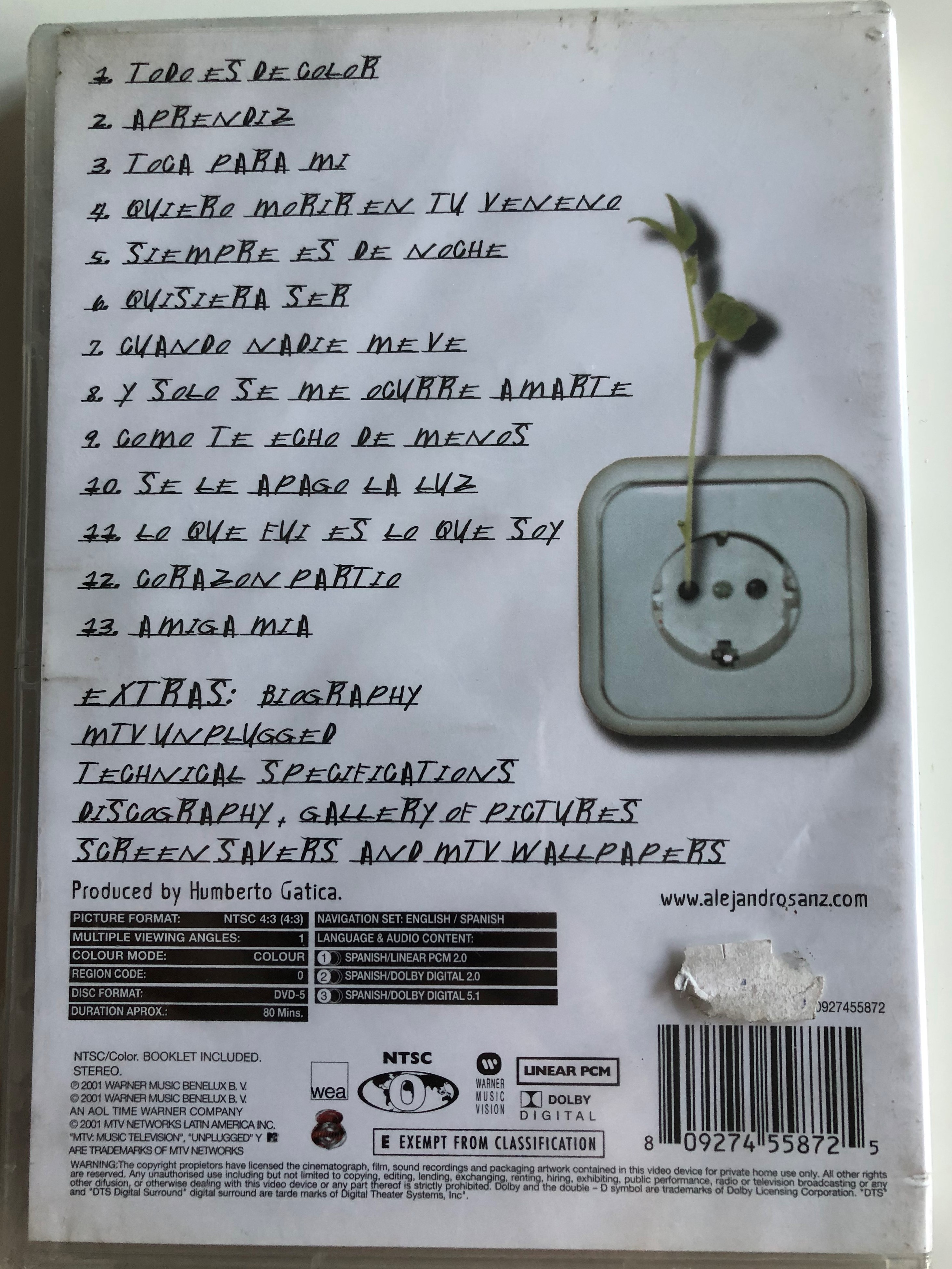 Alejandro Sanz unplugged DVD 2001 MTV 1.JPG